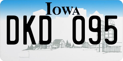IA license plate DKD095