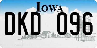IA license plate DKD096