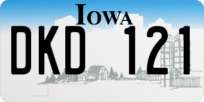 IA license plate DKD121