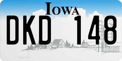 IA license plate DKD148
