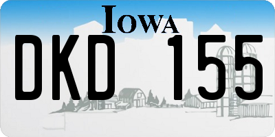 IA license plate DKD155