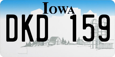 IA license plate DKD159