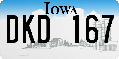IA license plate DKD167