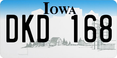 IA license plate DKD168