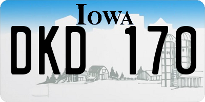 IA license plate DKD170