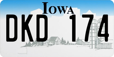 IA license plate DKD174