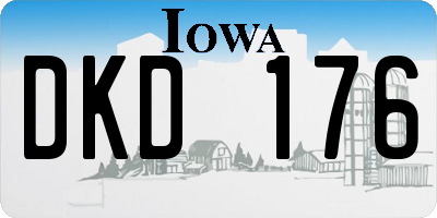 IA license plate DKD176