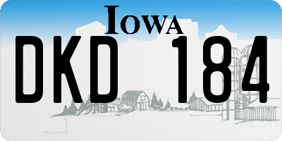 IA license plate DKD184