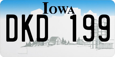 IA license plate DKD199