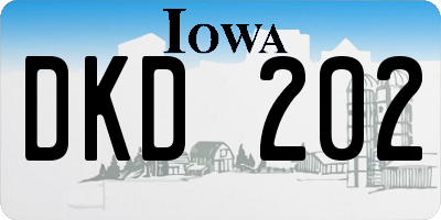 IA license plate DKD202