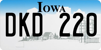 IA license plate DKD220