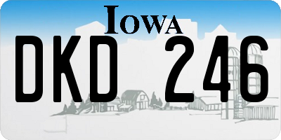 IA license plate DKD246