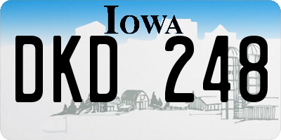 IA license plate DKD248