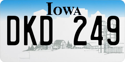 IA license plate DKD249