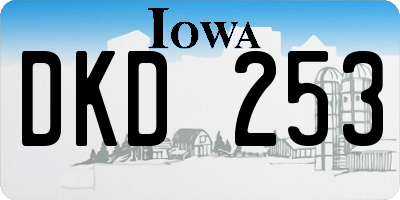 IA license plate DKD253
