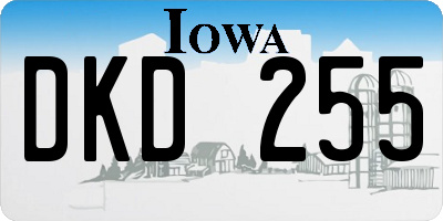 IA license plate DKD255