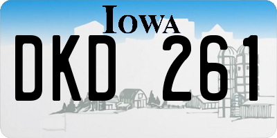 IA license plate DKD261