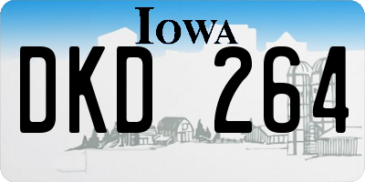 IA license plate DKD264