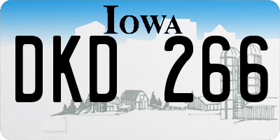 IA license plate DKD266