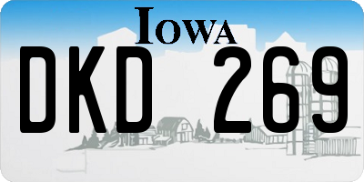 IA license plate DKD269
