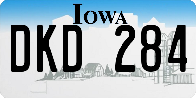 IA license plate DKD284