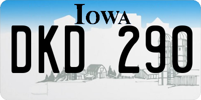IA license plate DKD290