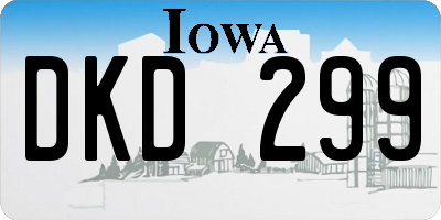 IA license plate DKD299