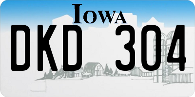 IA license plate DKD304