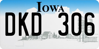 IA license plate DKD306