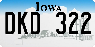 IA license plate DKD322
