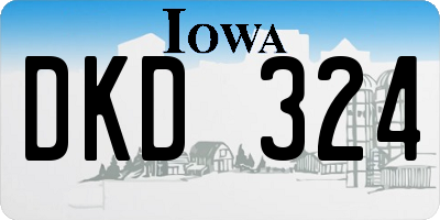 IA license plate DKD324