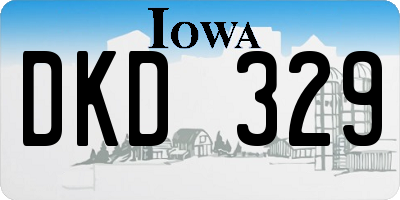 IA license plate DKD329