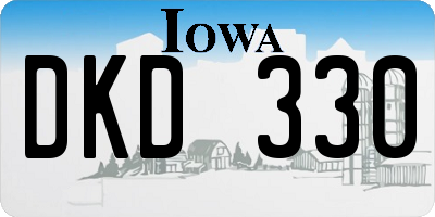 IA license plate DKD330