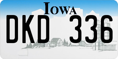 IA license plate DKD336