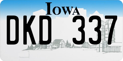 IA license plate DKD337