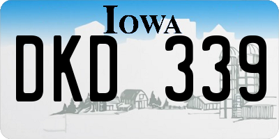 IA license plate DKD339