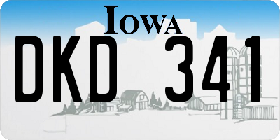 IA license plate DKD341