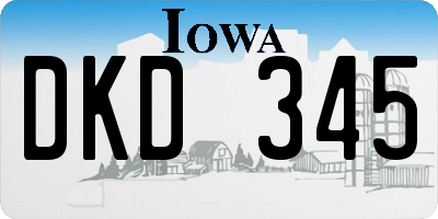 IA license plate DKD345