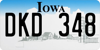 IA license plate DKD348