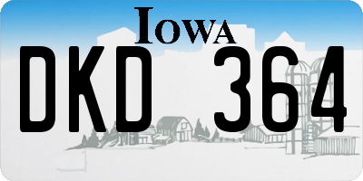 IA license plate DKD364