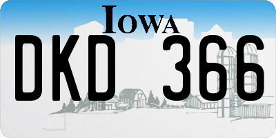 IA license plate DKD366
