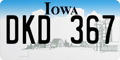 IA license plate DKD367