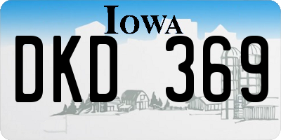 IA license plate DKD369