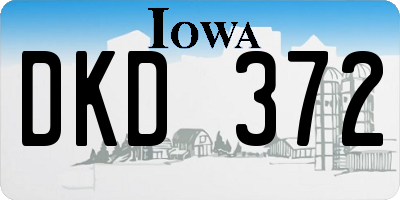 IA license plate DKD372