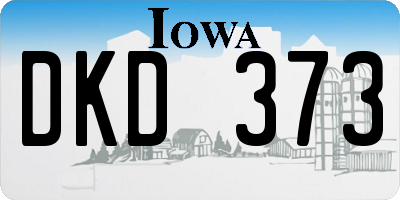 IA license plate DKD373