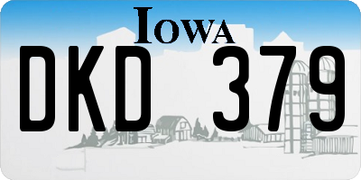IA license plate DKD379