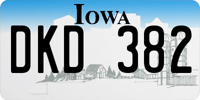 IA license plate DKD382