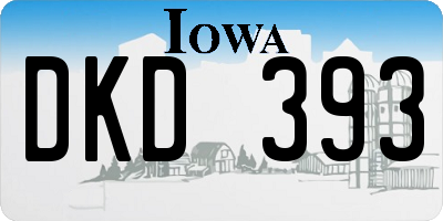 IA license plate DKD393