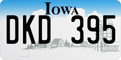 IA license plate DKD395