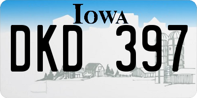 IA license plate DKD397